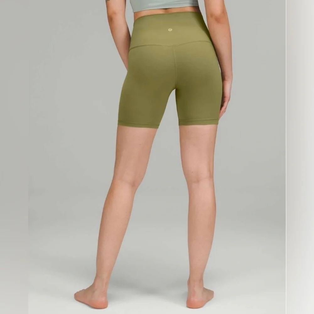 Lululemon Align High-Rise Shorts 6” Bronze Green Sz 2 Retired Color Nulu Fabric